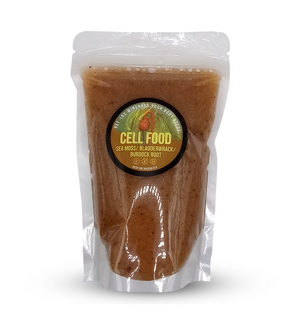 Sea Moss CELL FOOD GEL ~Sea Moss Bladderwrack & Burdock Root Gel 8oz