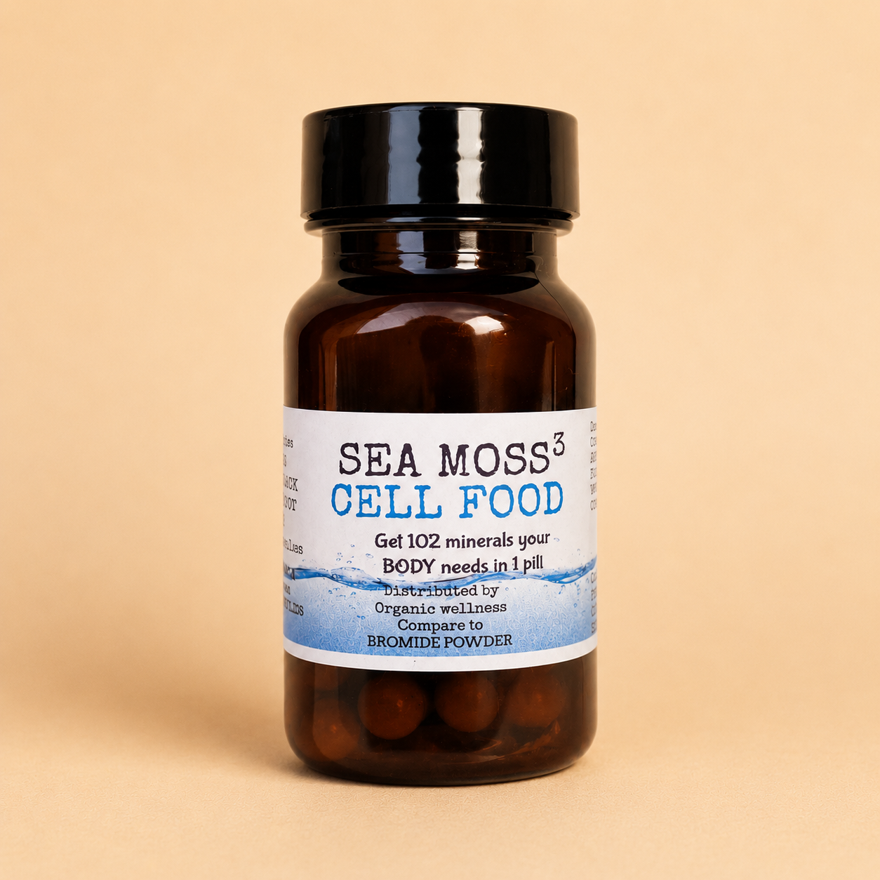 Sea Moss 3 Cell Food Vegan Capsules Sea Moss Bladderwrack Burdock Root